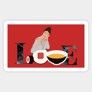 Love Sushi - Sushi Chef - Love Word Magnet